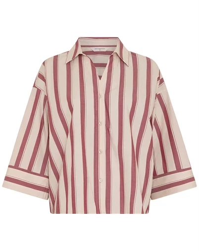 MSCH Copenhagen - MSCHSusana Selmina 3/4 Bluse - Rhodode/Oatmeal